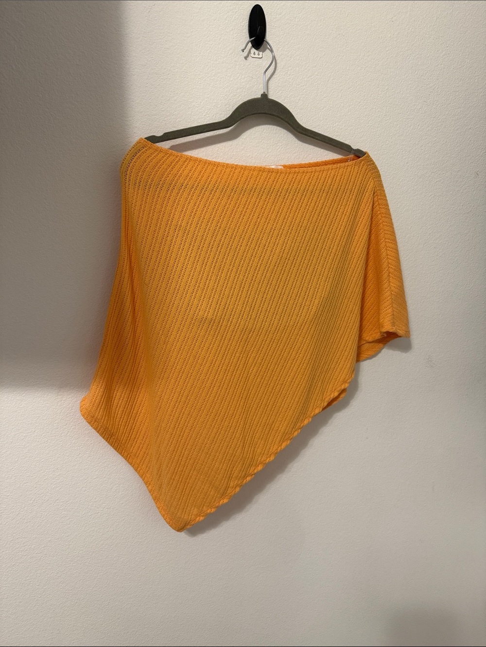 Orange Asymmetric Knit Skirt